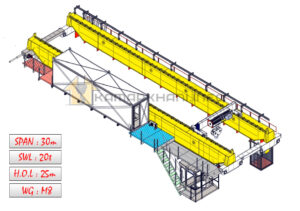 Design and drawing Overhead Crane - 20t