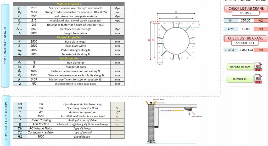 CALCULATION JIB CRANE CDMC