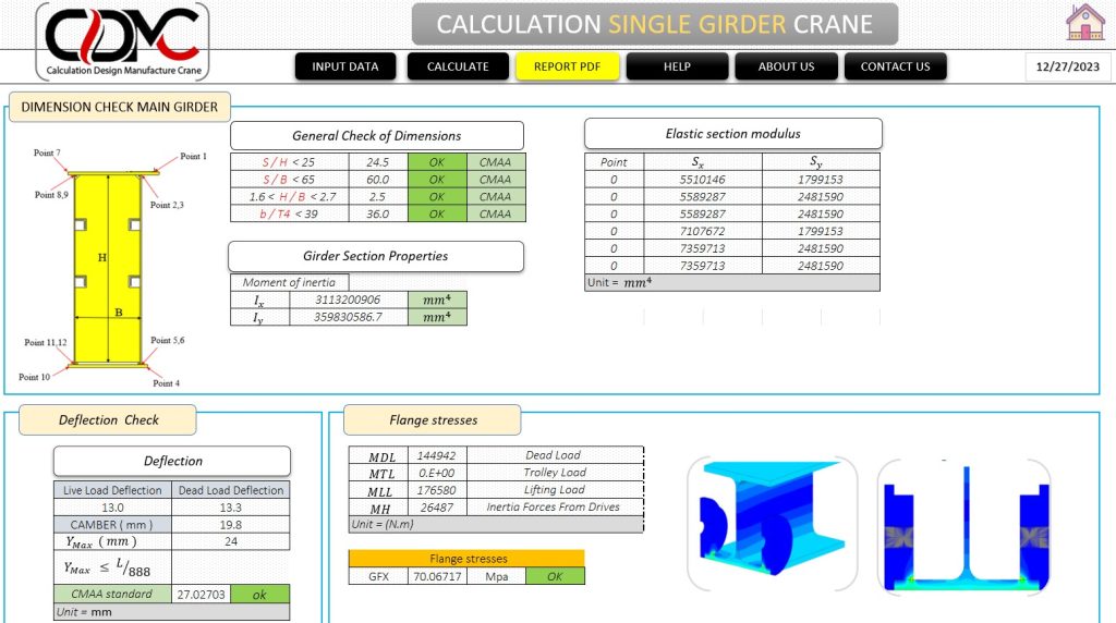 CALCULATION overhead crane single girder- 1 CDMC