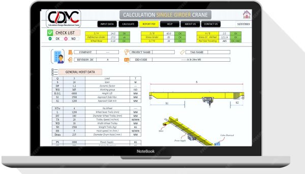 calculation Single girder